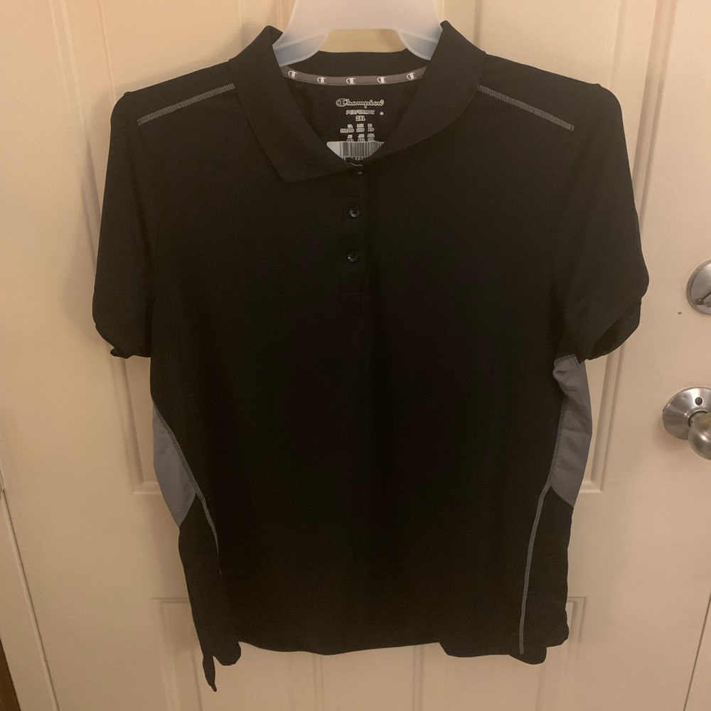 Champion 2X Black & Gray Polo Men
